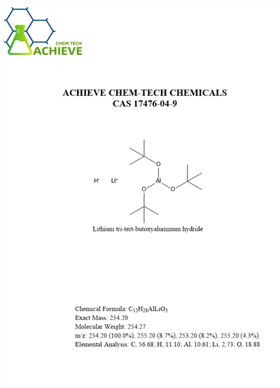 Lithium tri tert butoxyaluminum hydride cas 17476-04-9